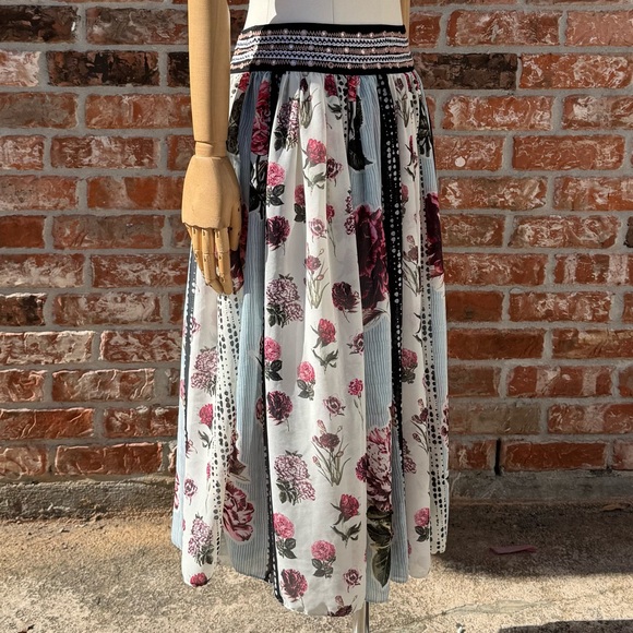 Anthropologie VERB by Pallavi Singhee “Condorcet” floral midi skirt / 6P / EUC - Picture 6 of 15